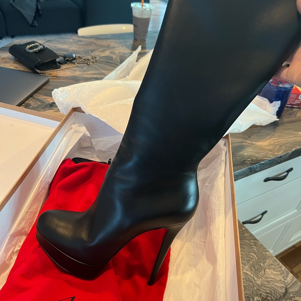 Louboutin Bianca Botta 140 King Calf Boots - Picture 5 of 7